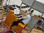Hammond organ in studio