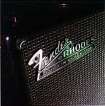 Fender Rhodes logo closeup